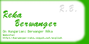 reka berwanger business card